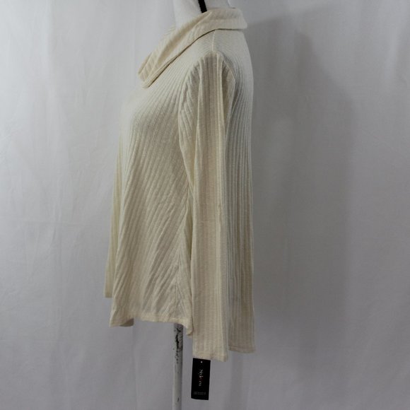 Style & Co Warm Ivory Cowl Neck Top NWT - Picture 3 of 5
